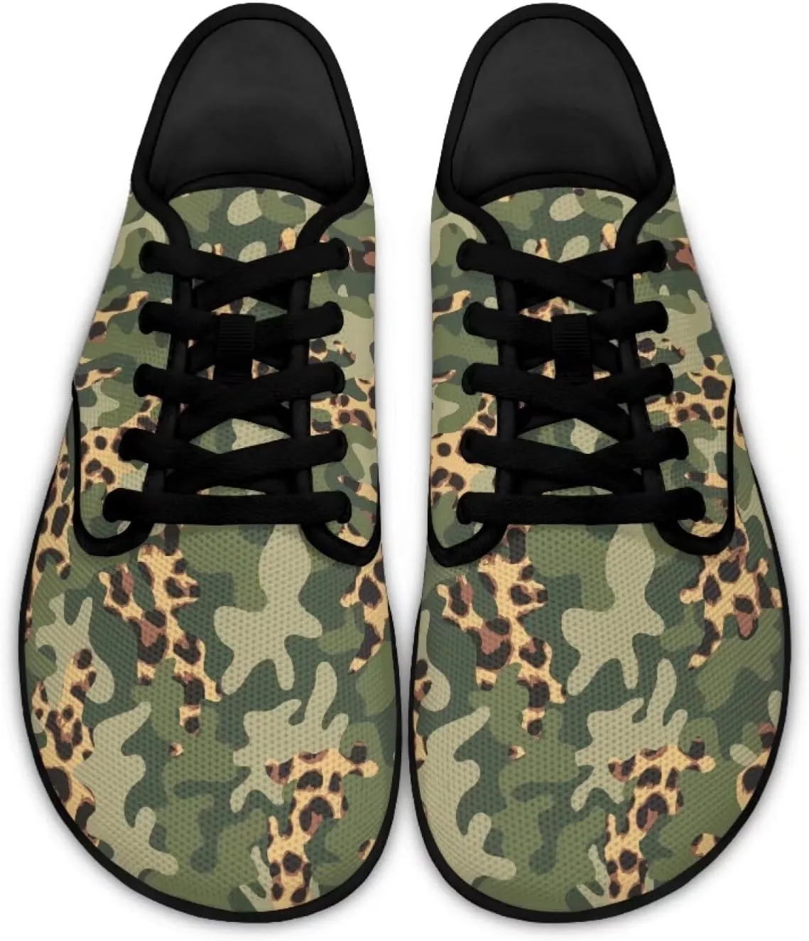 Jeiento Camouflage Theme Barefoot Shoes Men Zero Drop Shoes Mens Workout Shoes