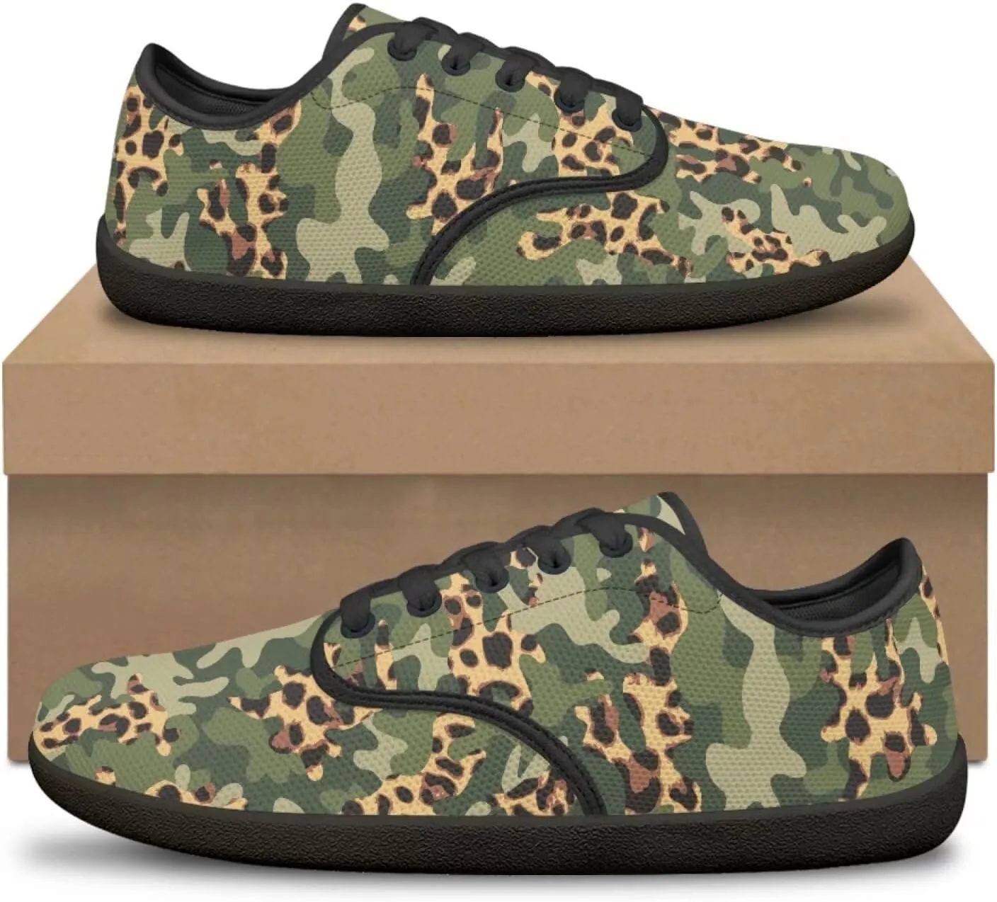 Jeiento Camouflage Theme Barefoot Shoes Men Zero Drop Shoes Mens Workout Shoes