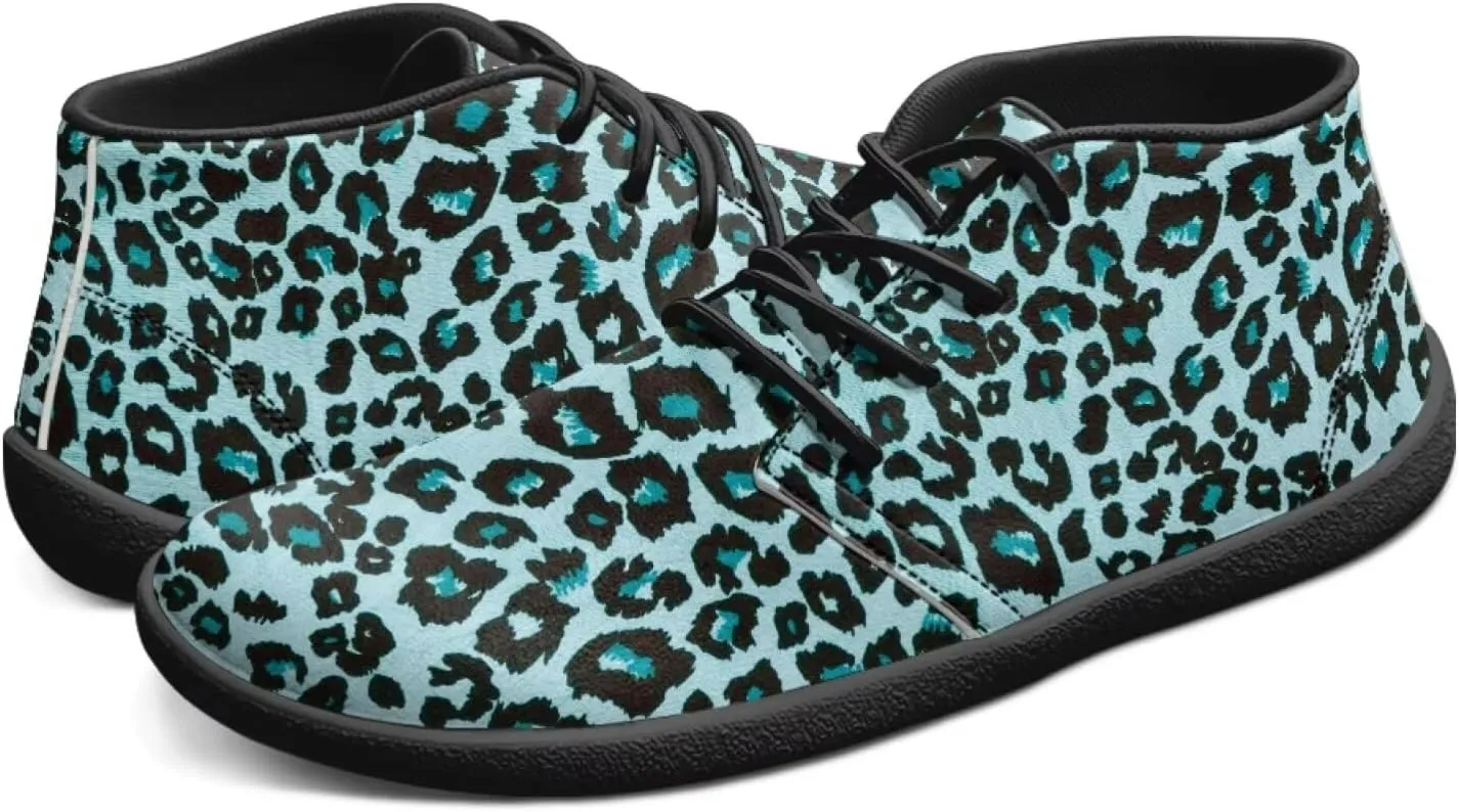 Jeiento Fish Scale Print Mens Barefoot Walking Shoes with Rubber Sole Zero Drop Sole