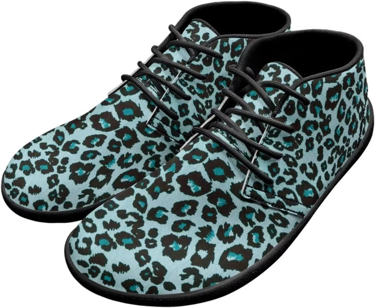 Jeiento Fish Scale Print Mens Barefoot Walking Shoes with Rubber Sole Zero Drop Sole