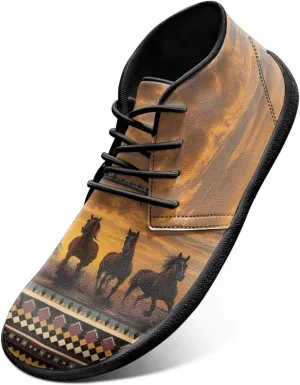 Jeiento Men's Minimalist Horse Walking Shoes Wide Toe Barefoot Shoes Casual Sneakers