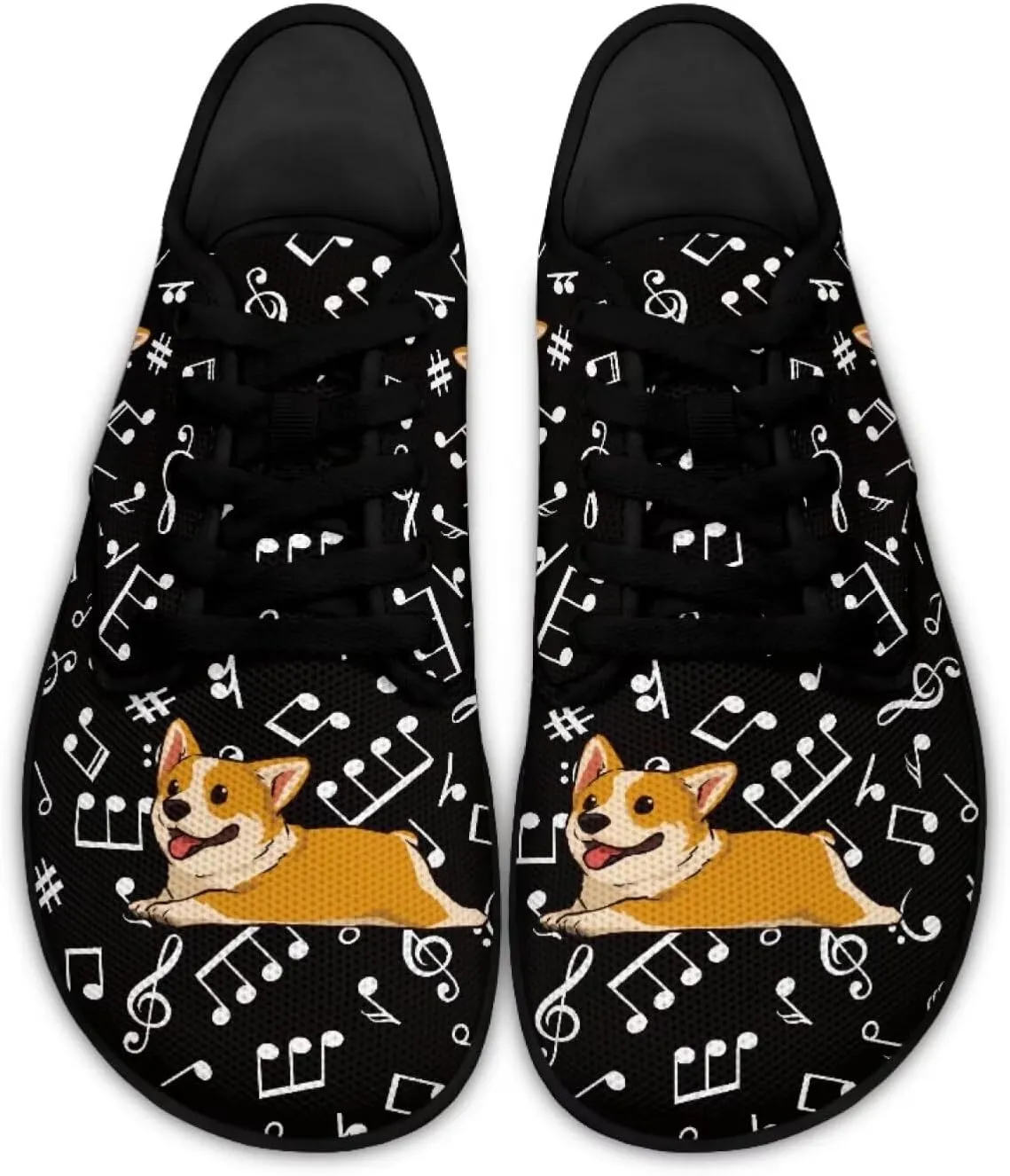 Jeiento Music Theme Hike Barefoot Shoes Men, Grounded Footwear Barefoot for Womens Mens