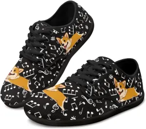 Jeiento Music Theme Hike Barefoot Shoes Men, Grounded Footwear Barefoot for Womens Mens