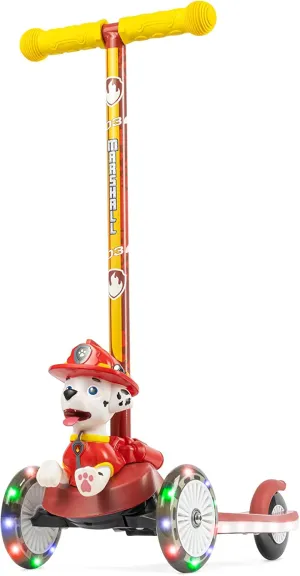 Kick Scooter for Kids, Self-Balancing 3 Wheeled Scooter with Light Up Wheels & Deck, Extra Wide Anti-Slip Deck, Rear Brake, Lean to Steer, Lightweight Design, for Kids 3 and Up, 75 LB Limit