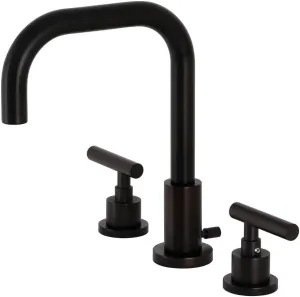 Kingston Brass FSC8935CML Manhattan Widespread Bathroom Faucet with Brass Pop-Up, 9.5 x 6.81 x 2.5, Oil Rubbed Bronze