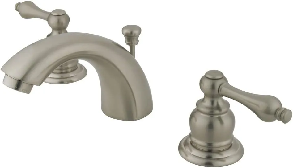 Kingston Brass GKB948AL Magellan Mini-Widespread Bathroom Faucet with Retail Pop-Up, 4.5 x 3.5 x 2.06, Brushed Nickel