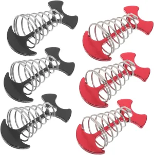 Kisangel 6-Pack Tent Nails Aluminum Alloy Fishbone Deck Anchors for Camping Tent Ground Pegs Outdoor Plank