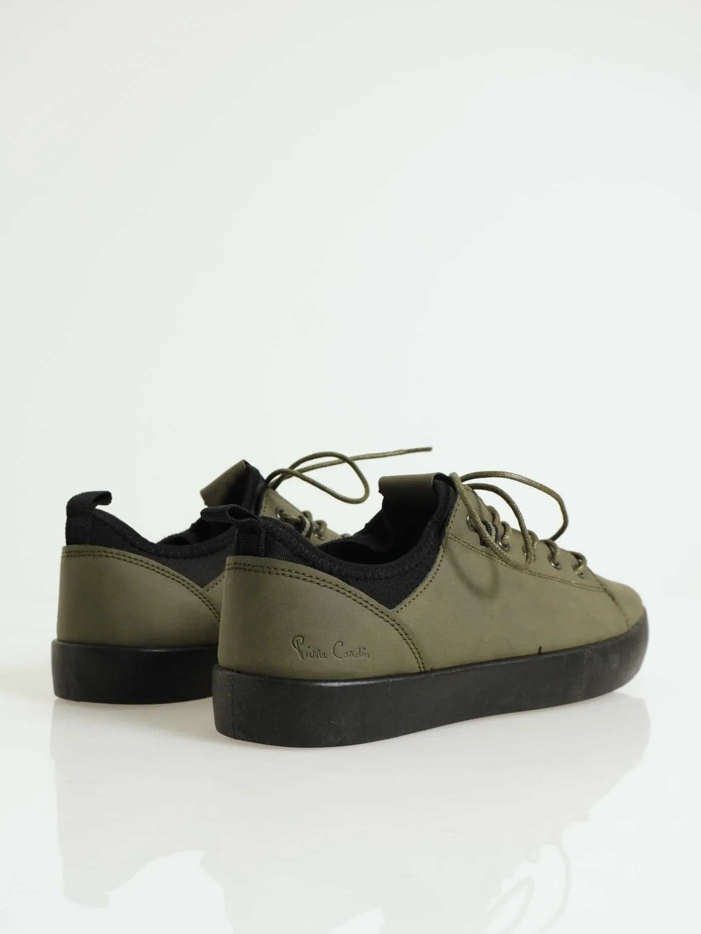 Knit Collar Basic Sneaker - Olive