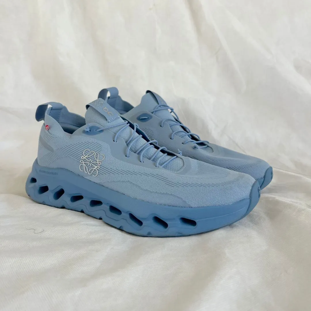 Loewe x On Cloudtilt Light Blue Stretch Recycled-Knit Sneaker Shoes, 45
