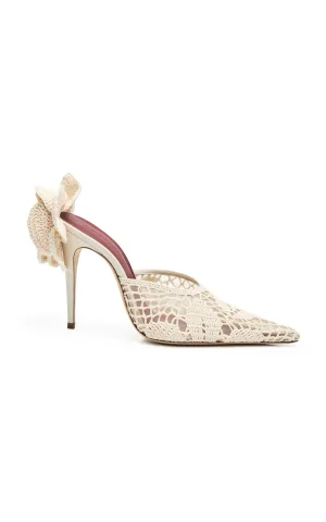 Magda Butrym Flower-Detail Crochet Mules
