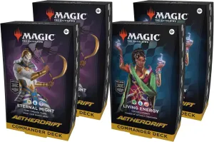Magic The Gathering Aetherdrift Commander Deck Bundle - 2 of Each Deck (2 Living Energy   2 Eternal Might)