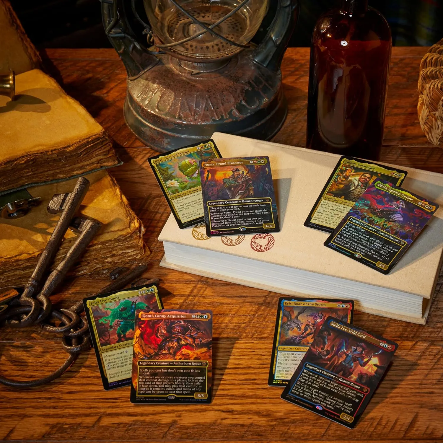 Magic: The Gathering Outlaws of Thunder Junction Commander Deck Bundle - Includes All 4 Decks (Quick Draw, Desert Bloom, Grand Larceny, and Most Wanted)