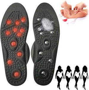 Magnetic Insoles Breathable Massage Therapy Relieve Pain Orthotic Shoe Inserts for Work Everyday Support Men and Women,L