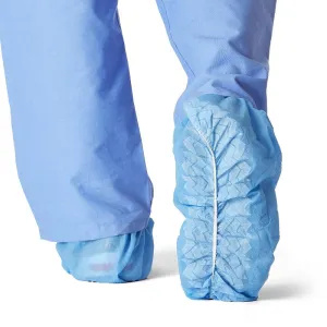 Medline Spunbond Polypropylene Nonskid Shoe Covers, Blue, Size Regular, Case of 300
