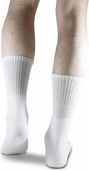 Men & Women Solid Sports Athletic Work Plain Crew Socks, 3-12 Pairs