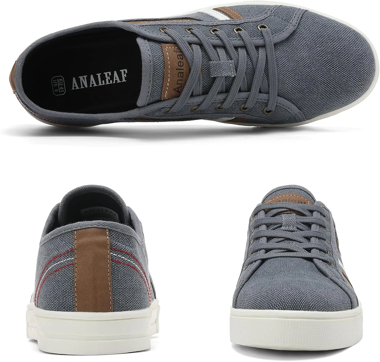 Mens Canvas Sneakers Casual Shoes Low Top Lace Up Shoes