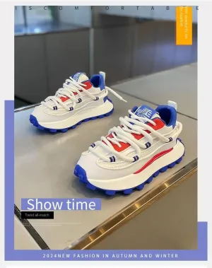 Men's Color Block Trendy Platform Shoes - Summer Breathable Casual Shoes for Outdoor Walking Traveling Jogging