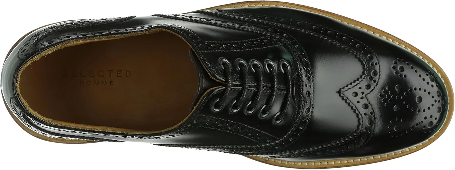 Men's Flats Brogue Low Lace-Up Shoes