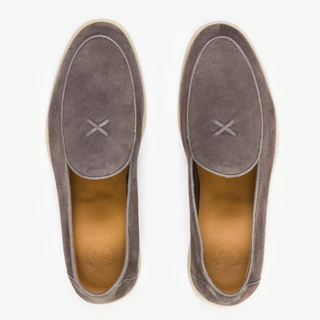 Men's Grigio Suede Viaggio Loafer From Del Toro Shoes