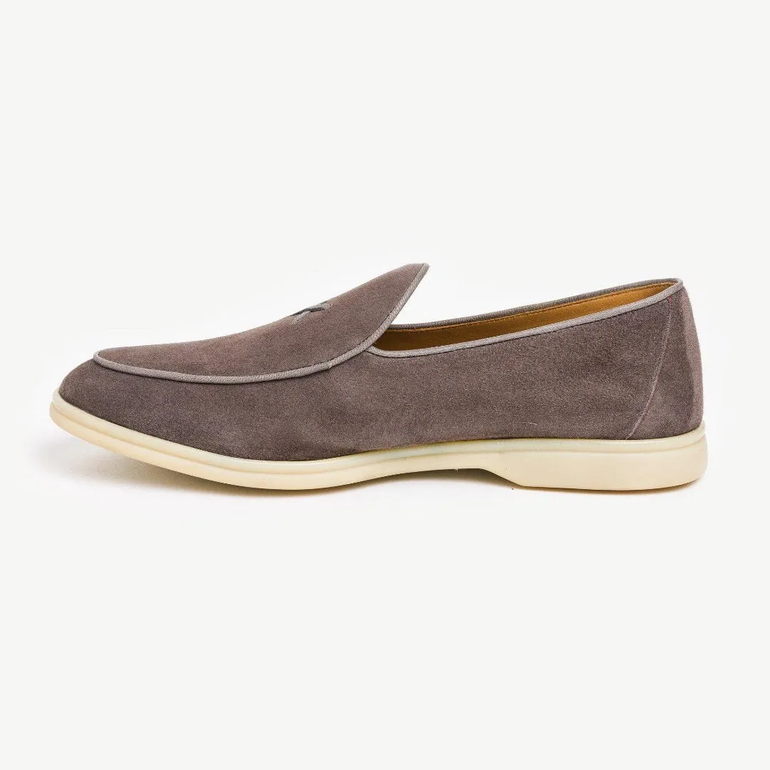 Men's Grigio Suede Viaggio Loafer From Del Toro Shoes