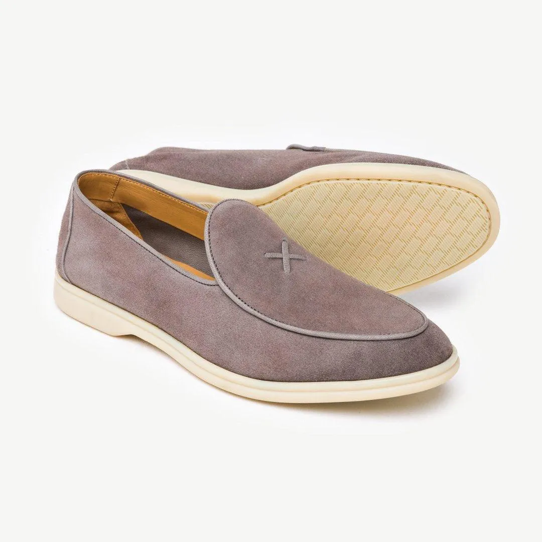 Men's Grigio Suede Viaggio Loafer From Del Toro Shoes