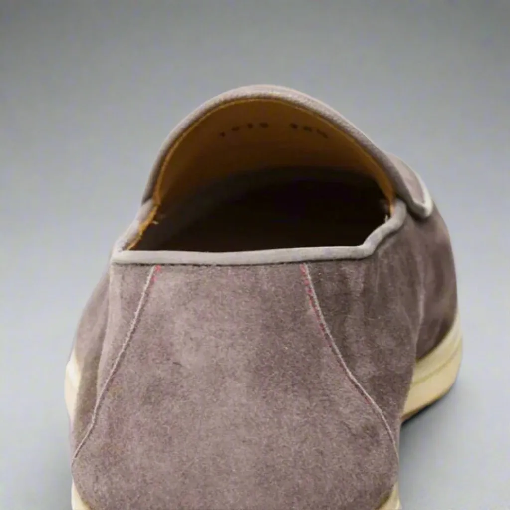 Men's Grigio Suede Viaggio Loafer From Del Toro Shoes