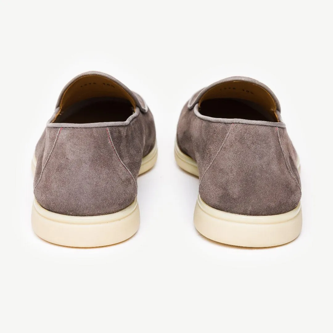 Men's Grigio Suede Viaggio Loafer From Del Toro Shoes