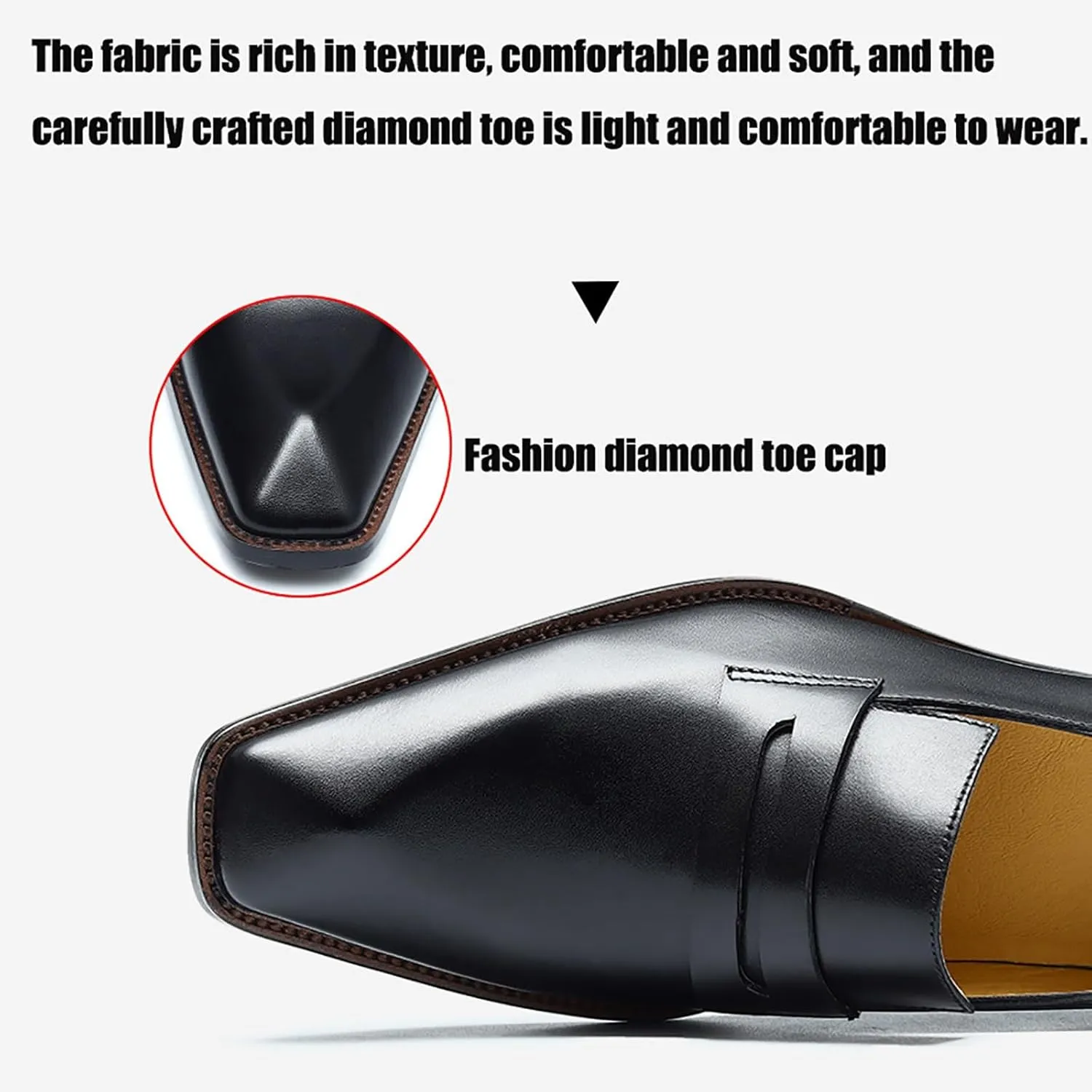 Men's Premium Business Casual Leather Shoe for Office, Wedding & Formal Events Breathable Oxfords with Arch Support