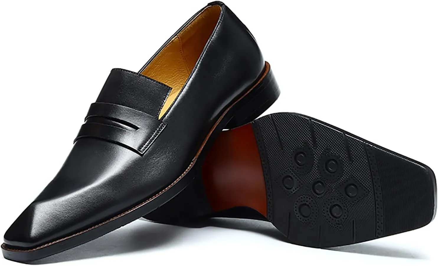 Men's Premium Business Casual Leather Shoe for Office, Wedding & Formal Events Breathable Oxfords with Arch Support
