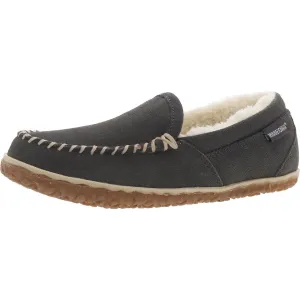 Minnetonka Womens Tempe Faux Fur Suede Loafer Slippers