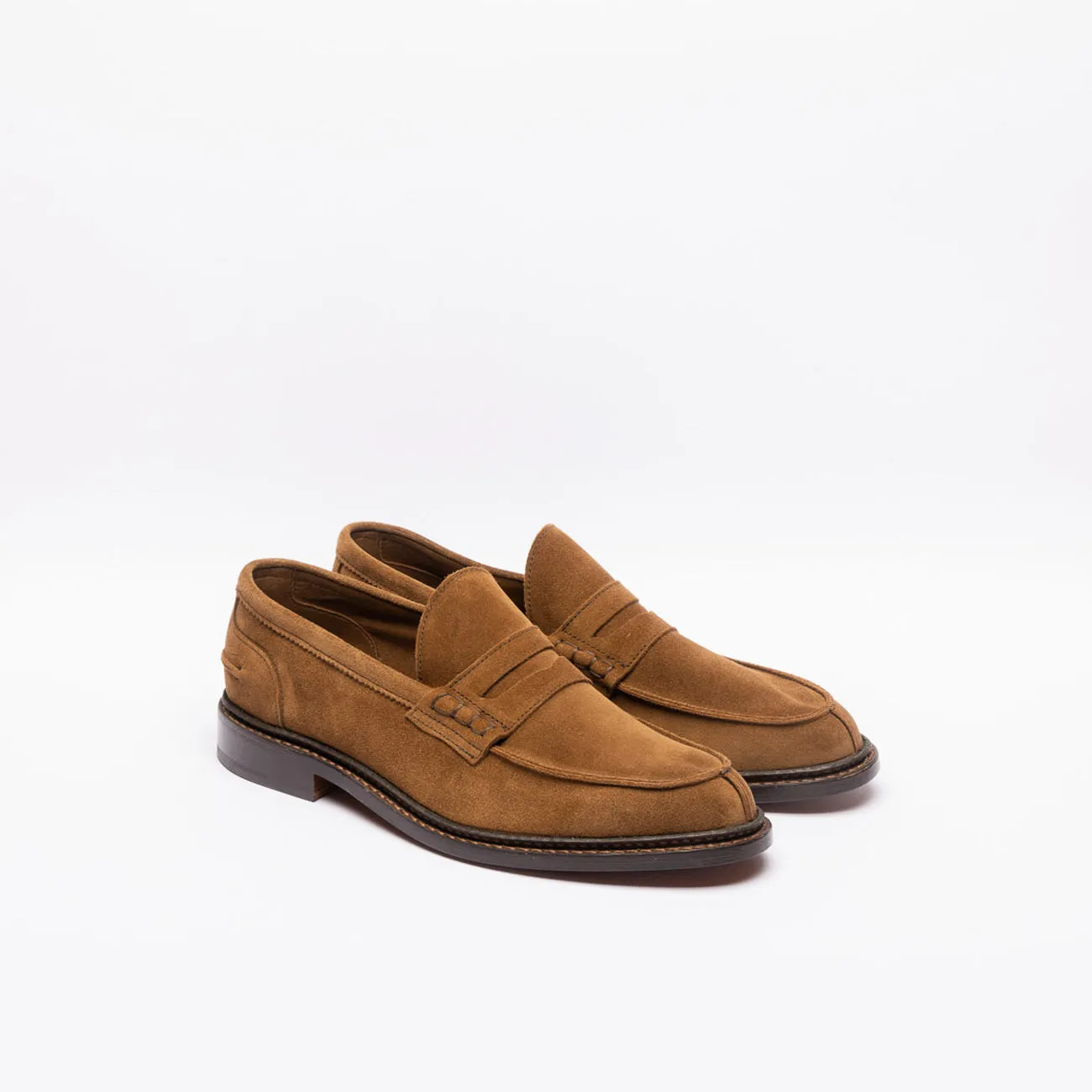 Mocassino penny Tricker's Adam in camoscio marrone (Cubana suede)