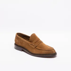 Mocassino penny Tricker's Adam in camoscio marrone (Cubana suede)