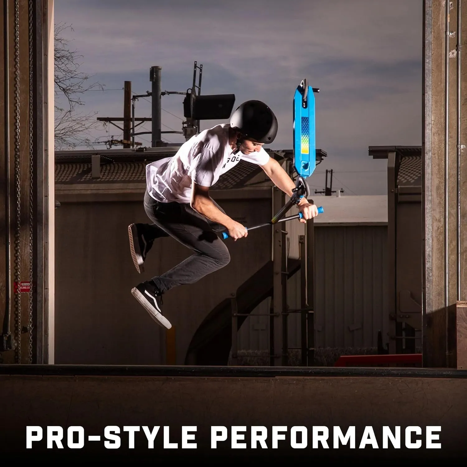 Mongoose Rise Freestyle Stunt Trick Scooter, For Kids Youth Adult Men Women Ages 8 Up, Lightweight Alloy Deck & Heavy-Duty Frame Up to 220 lbs., Bike-Style Grip, T-Bar Handlebar and High Impact Wheels