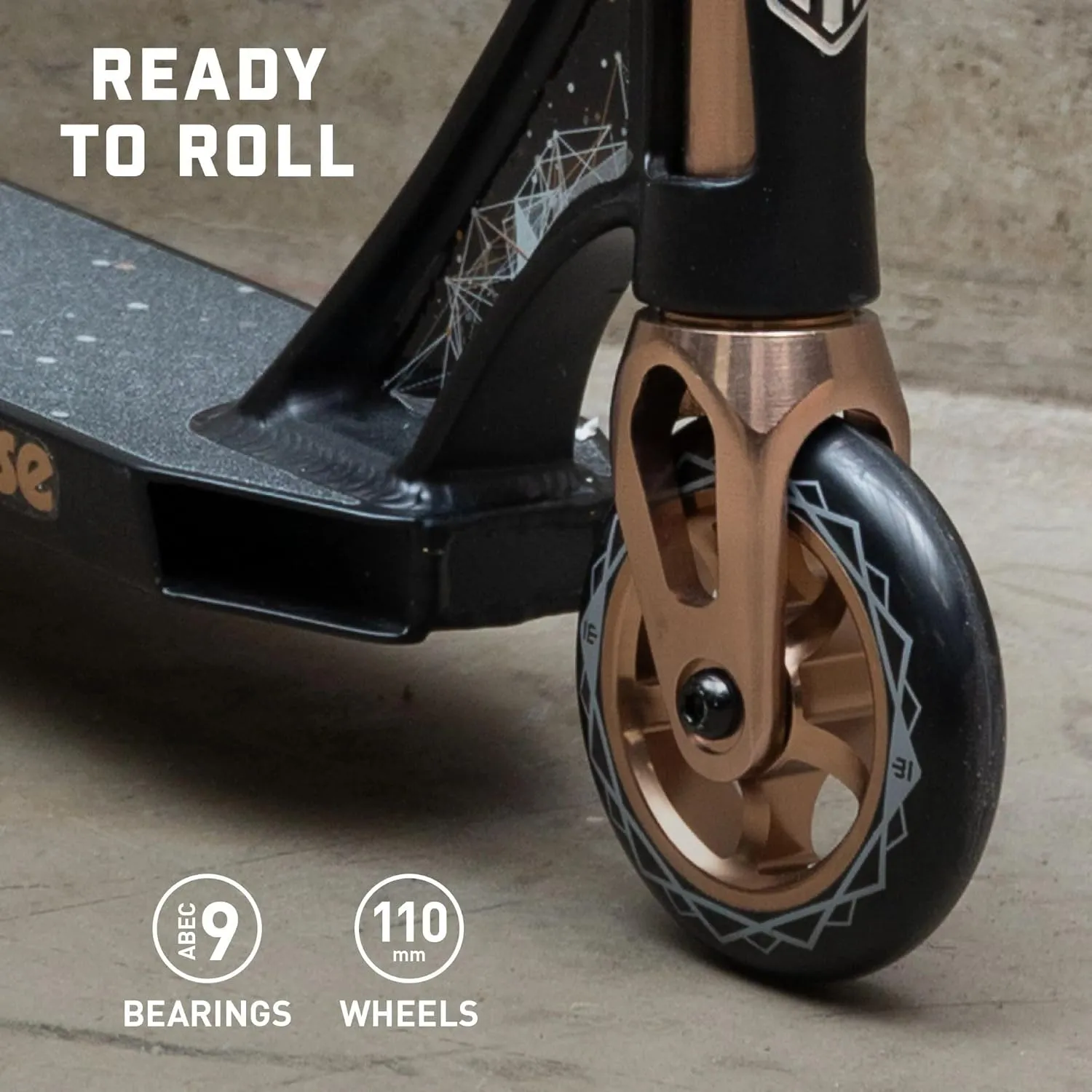 Mongoose Rise Freestyle Stunt Trick Scooter, For Kids Youth Adult Men Women Ages 8 Up, Lightweight Alloy Deck & Heavy-Duty Frame Up to 220 lbs., Bike-Style Grip, T-Bar Handlebar and High Impact Wheels