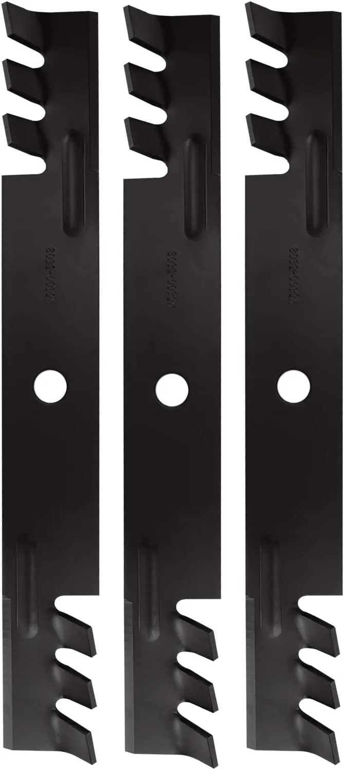 Mulching Blades for John Deere GY20569 M113518 M115496 54 inch Deck 325 335 345 2254 for Scotts M115496 Lesco 051509 3 Pack