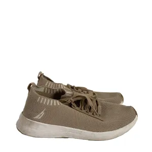 Nautica Women's Beige Stretch Lace Up Casual Sneakers - 9
