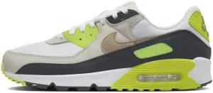 Nike Air Max 90 Men's Shoes (DM0029-107, White/Cyber/Dark Smoke Grey/Khaki) Size 9.5
