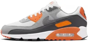 Nike Air Max 90 Men's Shoes (DM0029-108, Summit White/Safety Orange/Dark Smoke Grey/Smoke G) Size 8