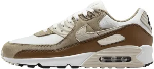 Nike Air Max 90 Men's Shoes (DM0029-109, Summit White/Khaki/Light Orewood Brown/Black) Size 14