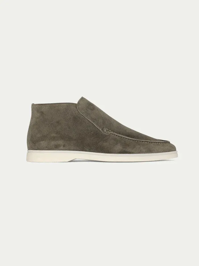 Noel Grey Suede Long Loafer