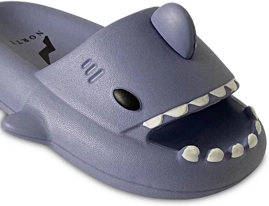 NORTY Boys Girls Unisex Toddler to Big Kid Lightweight Novelty Shark Slide Slipper
