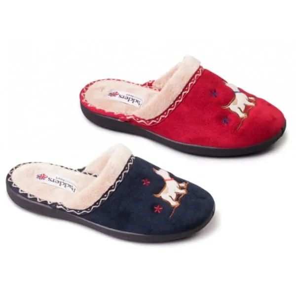 Padders SCOTTY Womens (EE Fit) Mule Slippers Red
