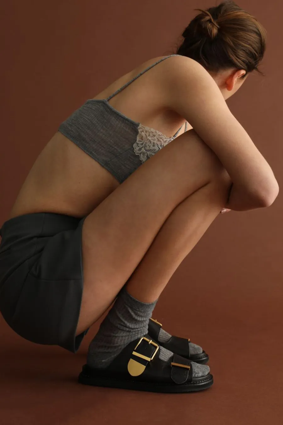Panama Sandal Choc Leather