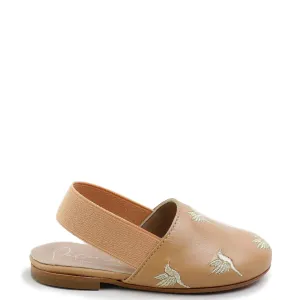 Papanatas Hummingbird Embroidered Slingback