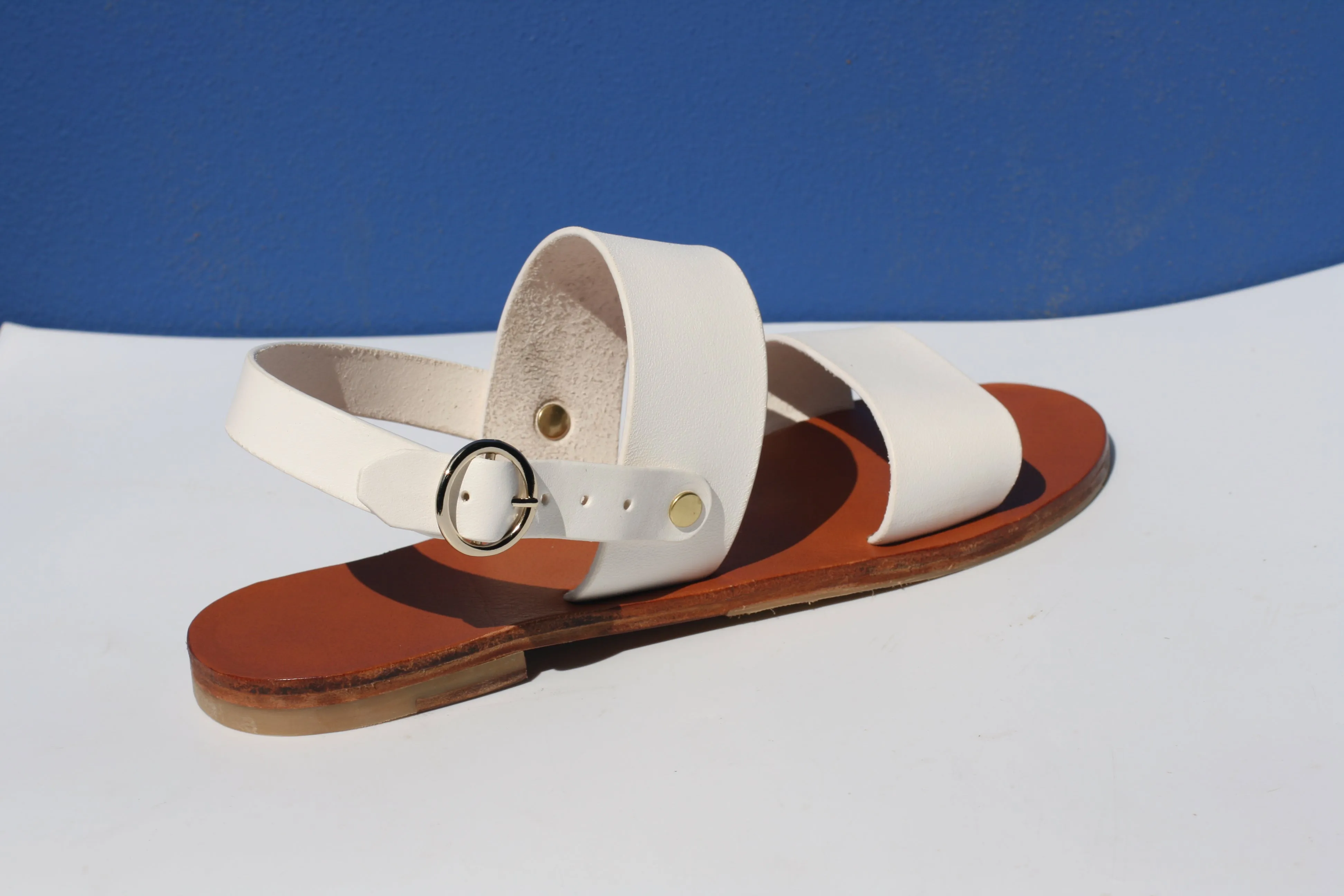 Party Bride - Camel Sole - Slingback Two-Strap Sandals