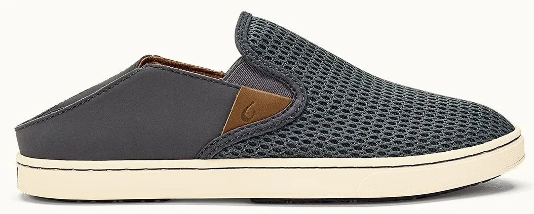 Pehuea Pavement Dark Grey Mesh Slip-On Comfort Womens Shoes 20271-PVPV