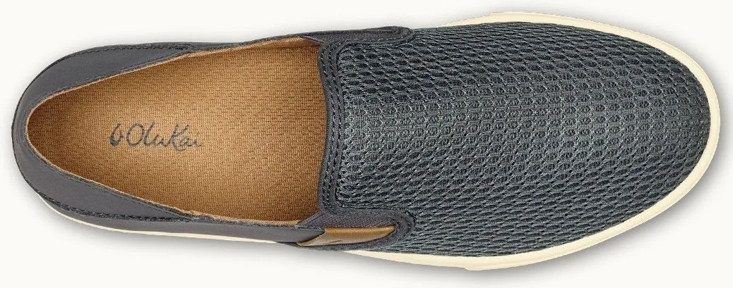 Pehuea Pavement Dark Grey Mesh Slip-On Comfort Womens Shoes 20271-PVPV