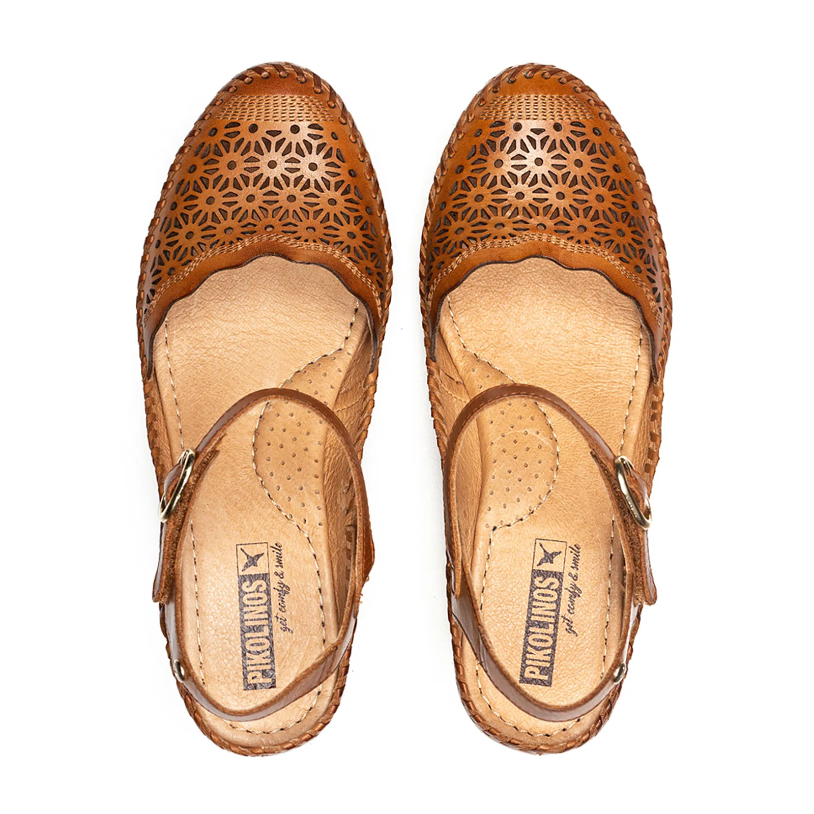 Pikolinos Vila W9Y-1508 Wedge Sandal (Women) - Brandy Leather