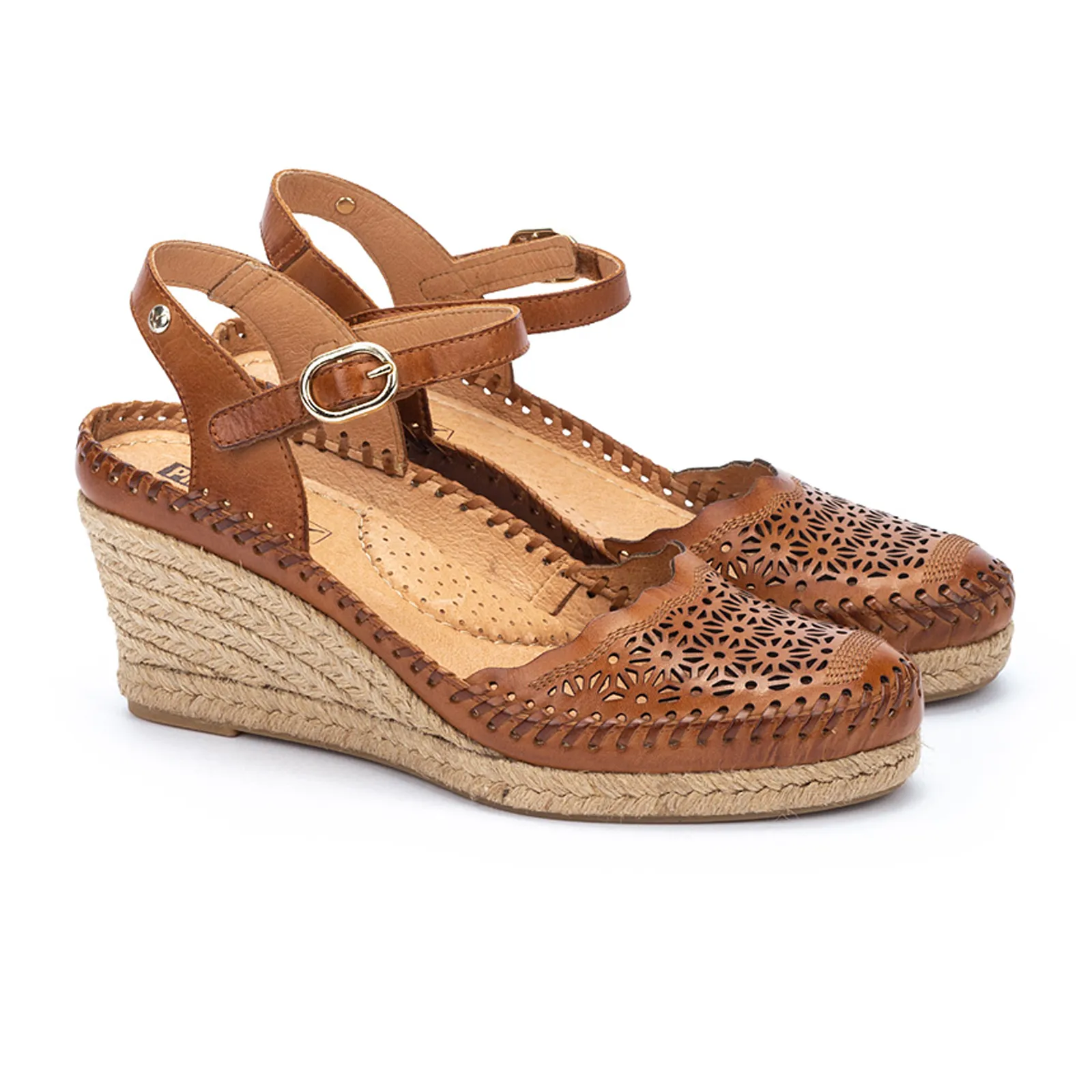 Pikolinos Vila W9Y-1508 Wedge Sandal (Women) - Brandy Leather
