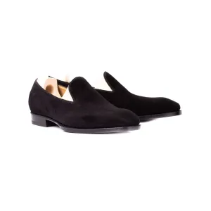Plain Loafer in black Janus suede leather